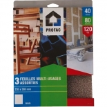 3 feuilles multi-usages assorties 230 x 280 mm