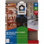 3 feuilles multi usages assortis MDD 230 x 280mm